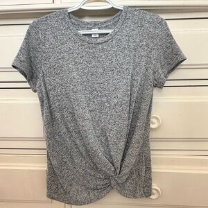 Old Navy Gray Twist-Knot Short Sleeve Tee